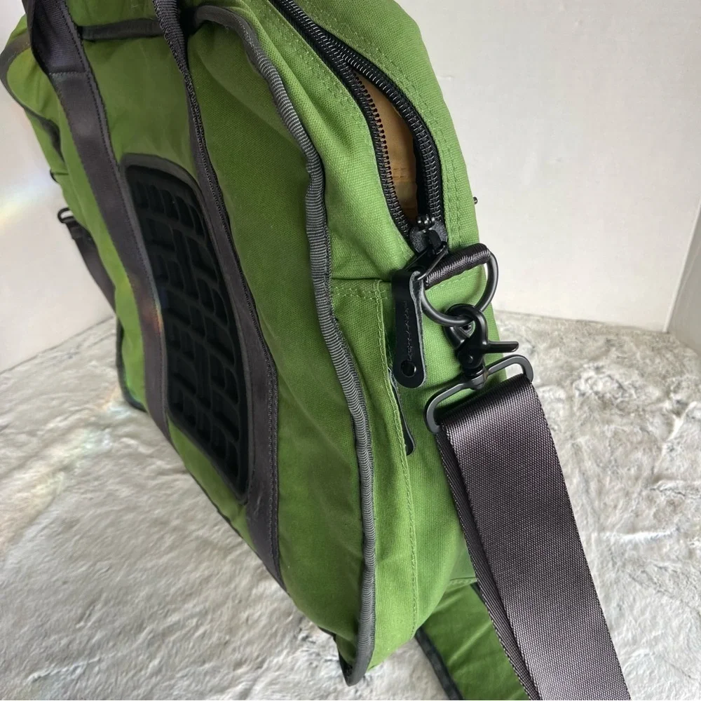 Puma Green Messenger Large  Bag with Black and Yellow Accents